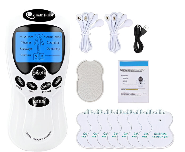 Dispositivo portátil de fisioterapia con estimulación eléctrica 4 en 1